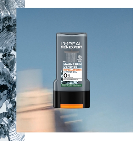 L’Oréal Paris Men Expert Magnesium Defence gel douche hypoallergénique pour homme