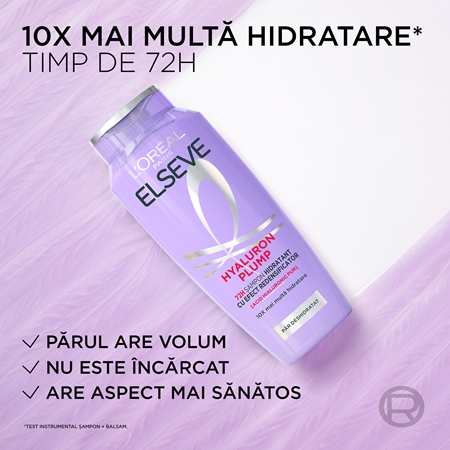 L’Oréal Paris Elseve Hyaluron Plump sampon hidratant cu acid hialuronic
