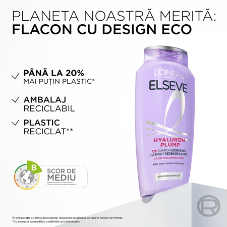 L’Oréal Paris Elseve Hyaluron Plump sampon hidratant cu acid hialuronic