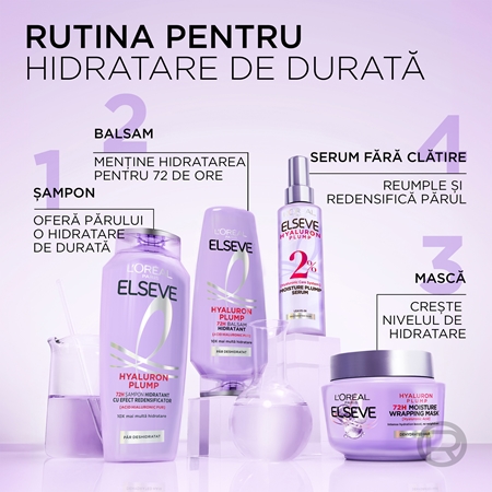 L’Oréal Paris Elseve Hyaluron Plump sampon hidratant cu acid hialuronic