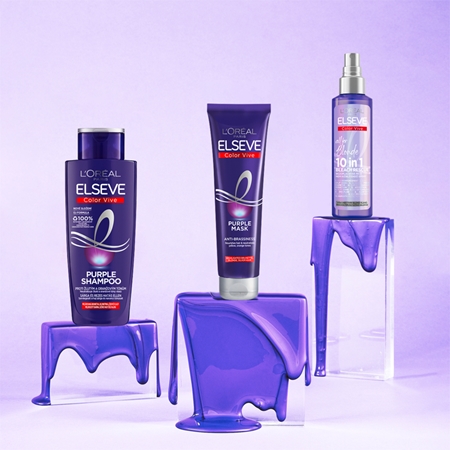 L’Oréal Paris Elseve Color-Vive Purple спрей без отмиване за всички видове руса коса