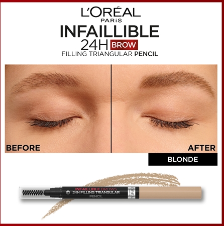 L’Oréal Paris Infaillible 24h Filling Triangular Pencil прецизен молив за вежди водоустойчив