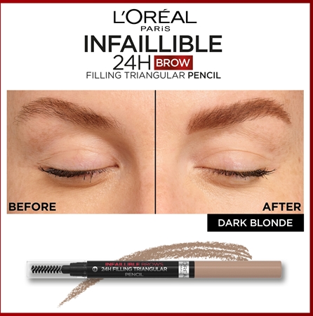 L’Oréal Paris Infaillible 24h Filling Triangular Pencil прецизен молив за вежди водоустойчив