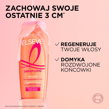 L’Oréal Paris Elseve Dream Long szampon odbudowujący włosy z dozownikiem