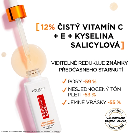 L’Oréal Paris Revitalift Vitamin C pleťové sérum s 12 % čistého vitaminu C