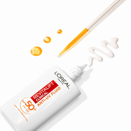 L’Oréal Paris Revitalift Vitamin C denný pleťový fluid s SPF 50+ a vitamínom C