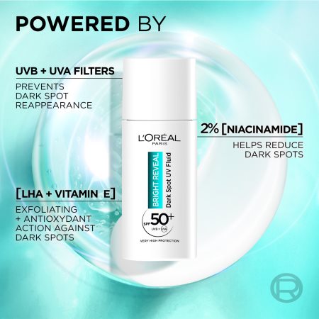 L’Oréal Paris Bright Reveal fluido anti-manchas de pigmentação SPF 50+