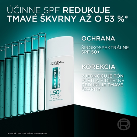 L’Oréal Paris Bright Reveal tekutina proti pigmentovým škvrnám SPF 50+