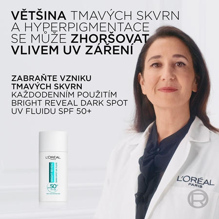 L’Oréal Paris Bright Reveal fluid proti pigmentovým skvrnám SPF 50+