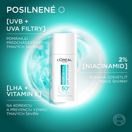 L’Oréal Paris Bright Reveal tekutina proti pigmentovým škvrnám SPF 50+