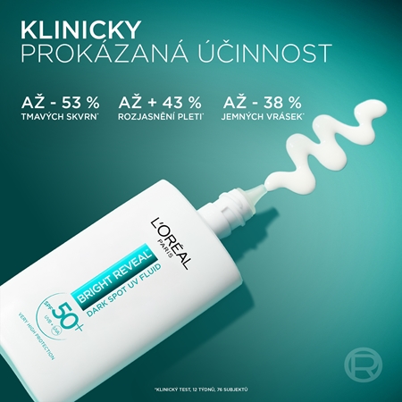 L’Oréal Paris Bright Reveal fluid proti pigmentovým skvrnám SPF 50+