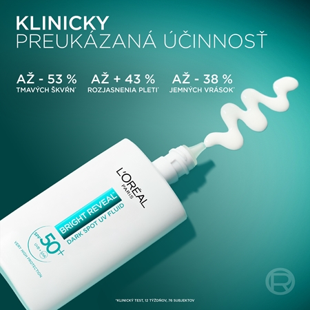 L’Oréal Paris Bright Reveal tekutina proti pigmentovým škvrnám SPF 50+