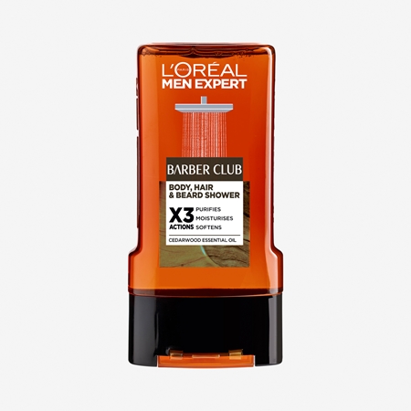 L’Oréal Paris Men Expert Barber Club τζελ για ντους για άντρες για τα μαλλιά, τα γένια και το σώμα