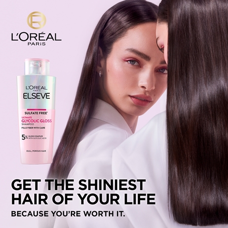 L’Oréal Paris Elseve Glycolic Gloss revitalizačný šampón pre rozžiarenie mdlých vlasov