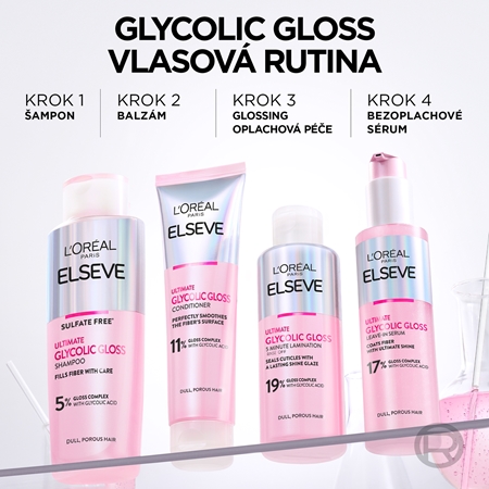 L’Oréal Paris Elseve Glycolic Gloss revitalizační šampon pro rozzáření mdlých vlasů