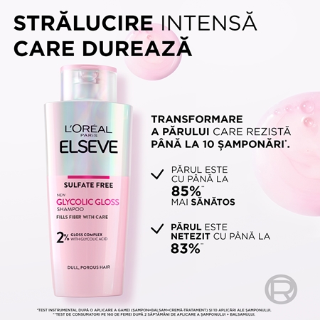 L’Oréal Paris Elseve Glycolic Gloss șampon revitalizant pentru strălucirea părului slab