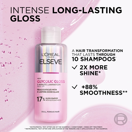 L’Oréal Paris Elseve Glycolic Gloss Maske für die Haare für sanfteres Haar und die Regenerierung von beschädigtem Haar