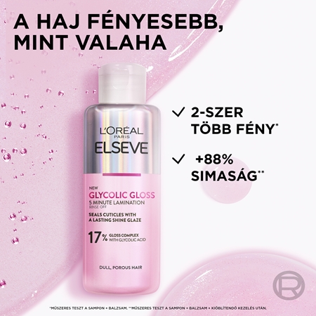 L’Oréal Paris Elseve Glycolic Gloss haj maszk a sérült haj kisimítására és helyreállítására