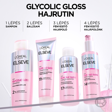 L’Oréal Paris Elseve Glycolic Gloss haj maszk a sérült haj kisimítására és helyreállítására