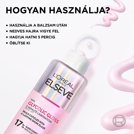 L’Oréal Paris Elseve Glycolic Gloss haj maszk a sérült haj kisimítására és helyreállítására