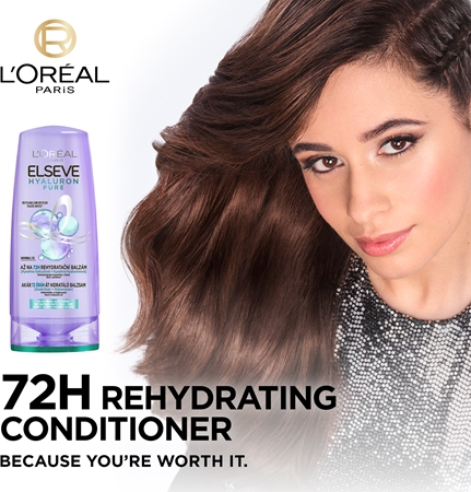 L’Oréal Paris Elvive Hyaluron Pure balsamo per capelli per cuoi capelluti grassi e punte secche