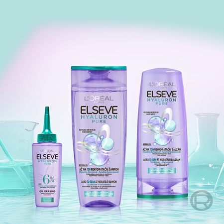 L’Oréal Paris Elvive Hyaluron Pure balsamo per capelli per cuoi capelluti grassi e punte secche