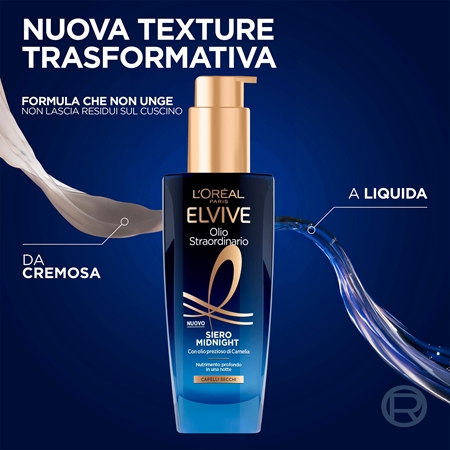 L’Oréal Paris Elvive Olio Straordinario siero notte per capelli rovinati