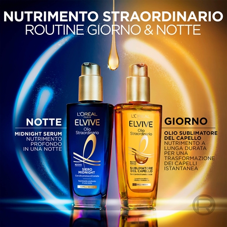 L’Oréal Paris Elvive Olio Straordinario siero notte per capelli rovinati
