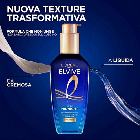 L’Oréal Paris Elvive Olio Straordinario siero notte per capelli rovinati