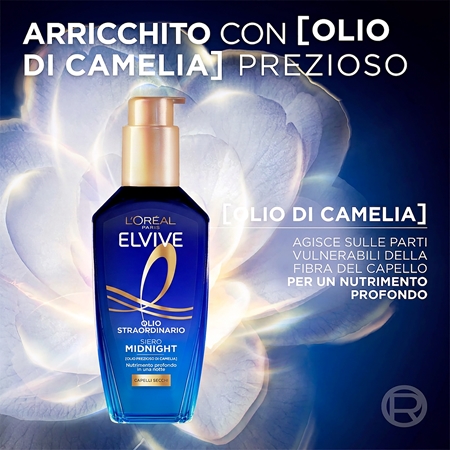 L’Oréal Paris Elvive Olio Straordinario siero notte per capelli rovinati