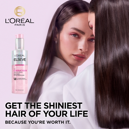L’Oréal Paris Elseve Glycolic Gloss leöblítést nem igénylő szérum az erős és fénylő hajért
