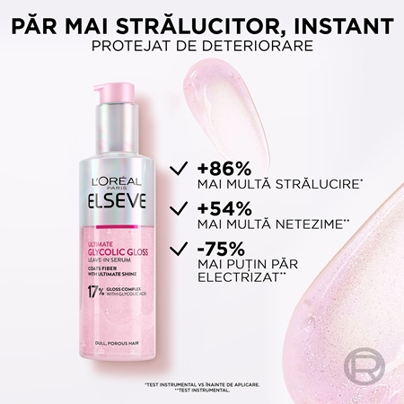 L’Oréal Paris Elseve Glycolic Gloss ser fara clatire pentru intarire si stralucire
