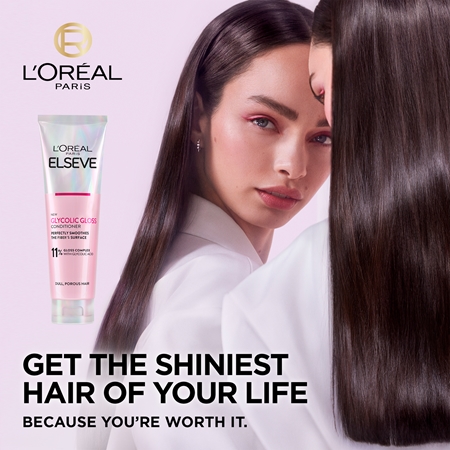 L’Oréal Paris Elseve Glycolic Gloss bálsamo para cabello para dar brillo y suavidad al cabello