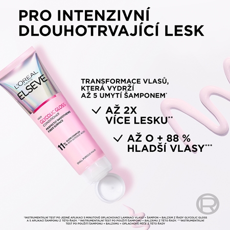 L’Oréal Paris Elseve Glycolic Gloss balzám na vlasy pro lesk a hebkost vlasů
