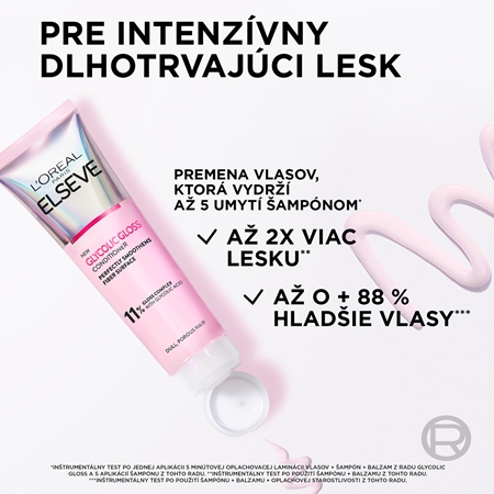 L’Oréal Paris Elseve Glycolic Gloss balzam na vlasy na lesk a hebkosť vlasov