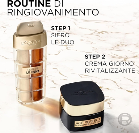 L’Oréal Paris Age Perfect Siero Le Duo dvoufázové omlazující sérum pro rozjasnění a vyhlazení pleti