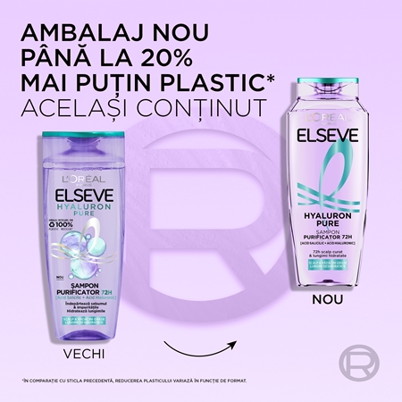 L’Oréal Paris Elseve Hyaluron Pure sampon hidratant pentru scalp gras și vârfuri uscate