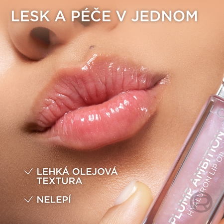 L’Oréal Paris Plump Ambition lesk na rty pro větší objem s kyselinou hyaluronovou