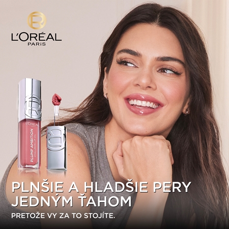 L’Oréal Paris Plump Ambition lesk na pery pre väčší objem s kyselinou hyalurónovou