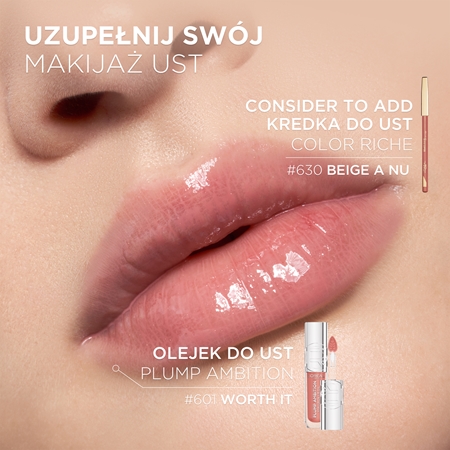 L’Oréal Paris Plump Ambition błyszczyk do ust nadający objętość z kwasem hialuronowym