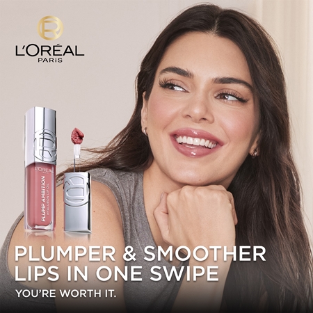 L’Oréal Paris Plump Ambition lesk na pery pre väčší objem s kyselinou hyalurónovou