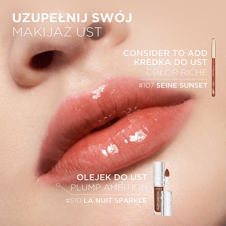 L’Oréal Paris Plump Ambition błyszczyk do ust nadający objętość z kwasem hialuronowym