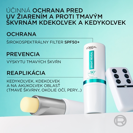 L’Oréal Paris Bright Reveal tyčinka s UV faktorom