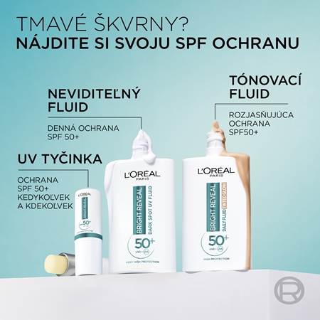L’Oréal Paris Bright Reveal tyčinka s UV faktorom