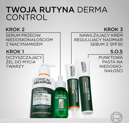 L’Oréal Paris Men Expert Derma Control krem przeciw niedoskonałościom z niacynamidem