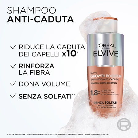L’Oréal Paris Elvive Growth Booster shampoo anti-caduta dei capelli