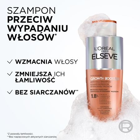 L’Oréal Paris Elseve Growth Booster szampon wzmacniający przeciw wypadaniu włosów