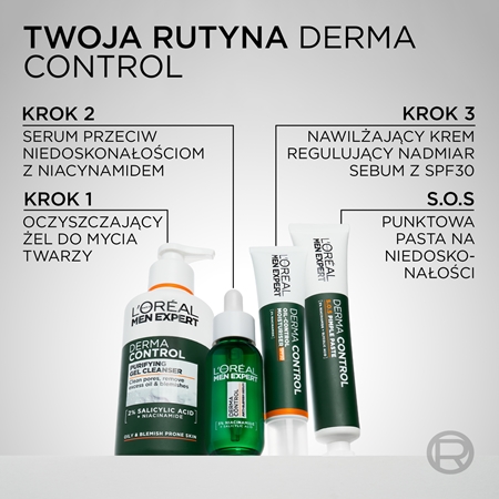 L’Oréal Paris Men Expert Derma Control regenerujący krem nawilżający SPF 30