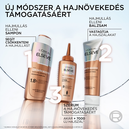 L’Oréal Paris Elseve Growth Booster erősítő és regeneráló hajszérum hajhullás ellen