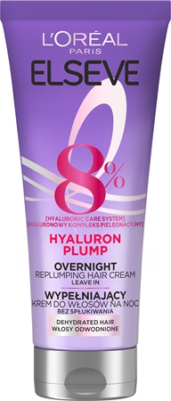 L’Oréal Paris Elseve Hyaluron Plump Fugtende natcreme til Hår